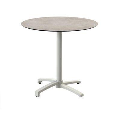 Frühling Garten Sommer Möbel X Cross Terrassentisch Sand gestell Moonstone HPL 70 cm