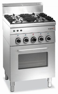 Bergman Profiline 600 Gasherd Mit 4 Brennern Und Gasbackofen - 13,7 Kw