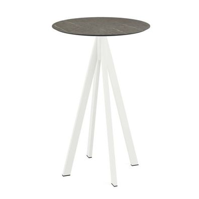 Möbel Infinity Stehtisch Weiß Gestell Midnight Marble Hpl 70 Cm