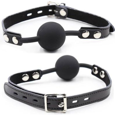 OHMAMA FETISH Silicone BALL GAG WITH Leather BELT