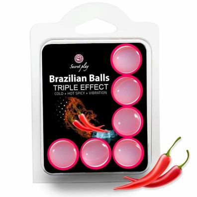 SECRET PLAY SET 6 Brazilian BALLS TRIPLE EFFECT