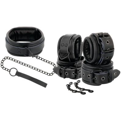 Darkness Leather AND Handcuffs BLACK