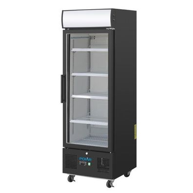 Polar G-Serie Standkühlschrank mit Display 218Ltr Schwarz