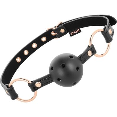 BEGME BLACK Edition BALL GAG VEGAN Leather