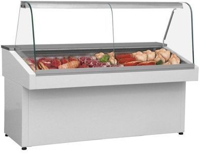KBS Mehrzweckvitrine 990x765x1210 mm Rückschiebescheiben weiß pulverbeschichtet