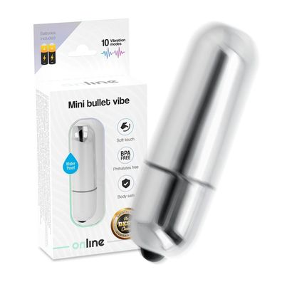 ONLINE MINI BULLET VIBE - SILVER