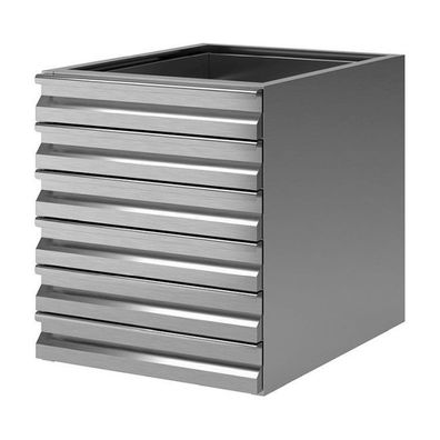 Gastro-Inox Unterbaumodul mit 6 Schubladen aus Edelstahl für Pizzateig