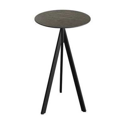 Möbel Infinity Tripod Stehtisch Schwarz frame Midnight Marble HPL 70 cm