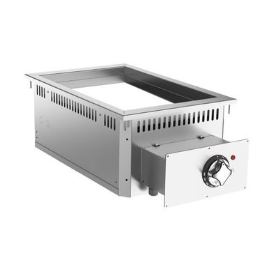 Mareno Grillplatte mit 400V und glatte verchromte Fläche 400x700x870mm