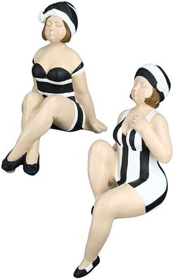 Gilde Figur "Becky" Kunstharz schwarz, weiß 37052 / 2er Set