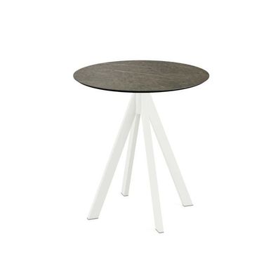 Frühling Garten Sommer Möbel Infinity Terrassentisch Weiß Gestell Midnight Marble