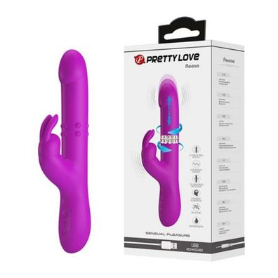 Pretty Love - Reese - Thrusting Rabbit Vibrator - Rosa