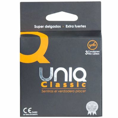 UNIQ Classic LATEX FREE Condoms 3 UNITS