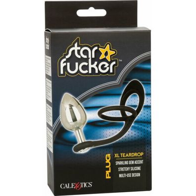 Calexotics - STAR FUCKER XL Teardrop PLUG - METALL & Schwarz