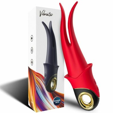 ARMONY - Schatten Vibrator DOPPEL-KOPF NECKEN ROT