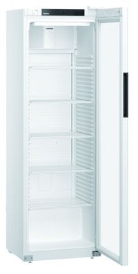 Flaschenkühlschrank MRFvc 4011 mit 1 Glastür - 400 Liter, Umluft, weiß