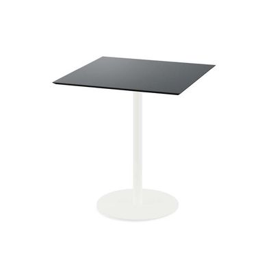 Frühling Garten Sommer Möbel Urban Terrassentisch Weiß Gestell Schwarz Hpl 70X70 Cm