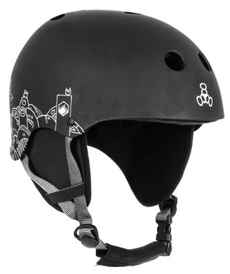 LIQUID FORCE Wakeboard Helm Helmet Flash Ce W/Earflaps nane black