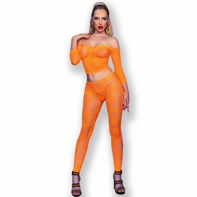 Chilirose - Cr 4661 Oberteil & Leggins Orange S/M