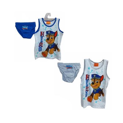 PAW Patrol Unterwäsche Set, kurz, mit Chase weiß/blau, oder weiß/grau