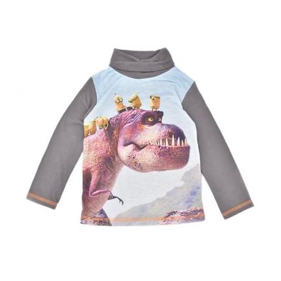 Minions Pullover mit Kragen, blau, oder grau, Gr. 98-128 - Farbe: grau