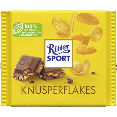 Ritter SPORT Tafelschokolade Knusperflakes, 100 g