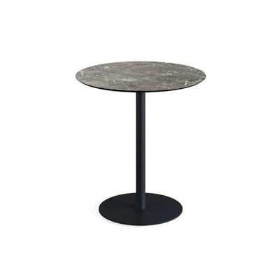 Urban Terrassentisch Schwarz Gestell + Galaxy Marble Hpl Ø70 Cm