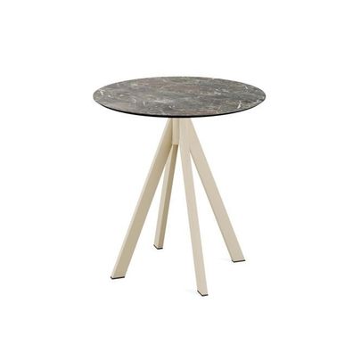 Infinity Terrassentisch Sand Gestell + Galaxy Marble Hpl Ø70 Cm