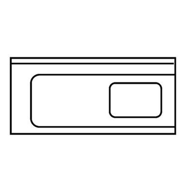 KBS Zulauftisch 1 Becken Anbau links mit Aufkantung 1200x700x850 mm