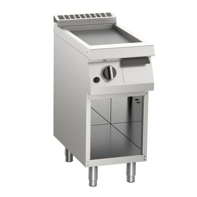 Gas-Grillplatte Glatt Verchromt 11Kw Mit 1 Heizzone Offener Unterbau