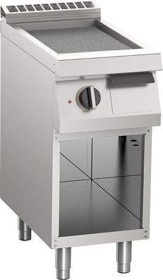 Elektro-Grillplatte Gerillt Aus Edelstahl 5,4Kw 1 Heizzone Offener Unterbau