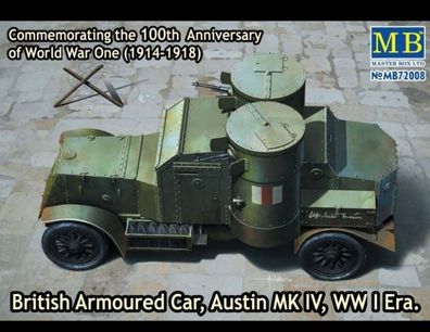 Master Box Ltd. 1:72 72008 Austin Mk. IV British armored car,1914-18