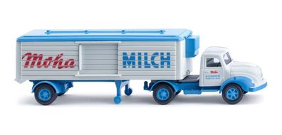 Wiking H0 1/87 052004 Kühlkoffersattelzug (Magirus) "Moha Milch" - NEU