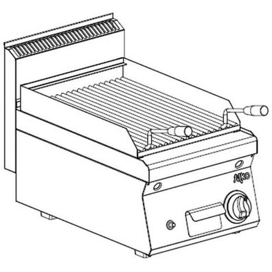 Gas Lavasteingrill 1 Heizzone Tischgerät