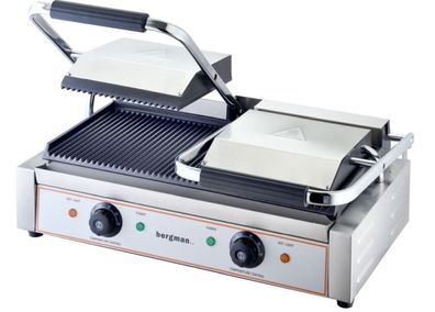 Basicline Elektro-Kontaktgrill Gerillt - 2 X 1,8 Kw