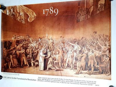 DDR Poster Plakat 1789 - 200 Jahre große französische Revolution