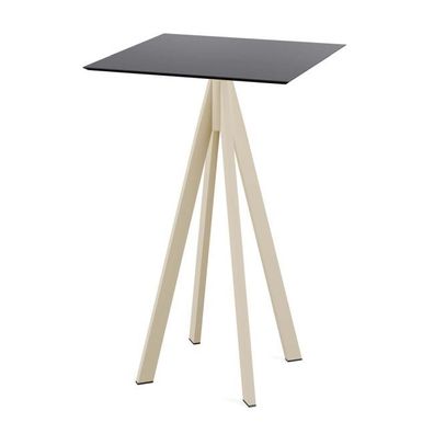 Möbel Infinity Stehtisch Sand Gestell Schwarz Hpl 70X70 Cm
