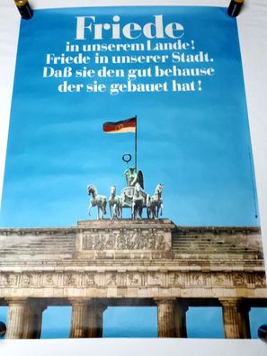 DDR Poster Plakat Friede in unserem Lande!