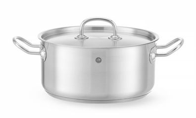 Hendi Bratentopf mit Deckel Kitchen Line und 4,9 Liter für alle Herdarten