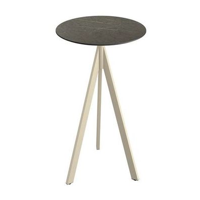 Möbel Infinity Tripod Stehtisch Sand frame Midnight Marble HPL 70 cm