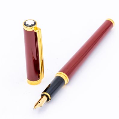 Montblanc Noblesse Oblige Bordeaux-Rot Gold Füller 14K M