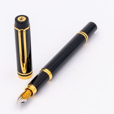 Waterman Le Man 200 Vintage Füller 18K OGL Schwarz Gold