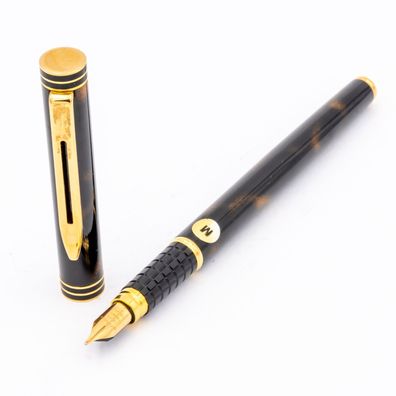 Waterman Exclusive Braun Marmoriert Füller 18K M Laquer