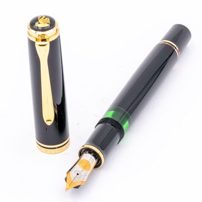 Pelikan Souverän M1000 Kolben-Füller Schwarz Gold 18K B