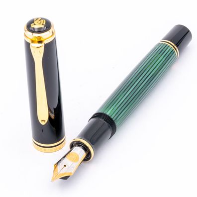 Pelikan Souverän M1000 Kolben-Füller Grün Schwarz Gold 18K B-2