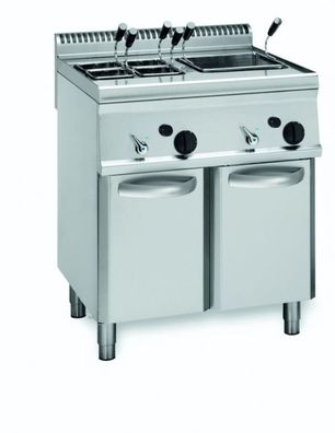 KBS Gasnudelkocher 2 Becken 2X 23 Liter Standgerät 700x700x850 mm GN 23