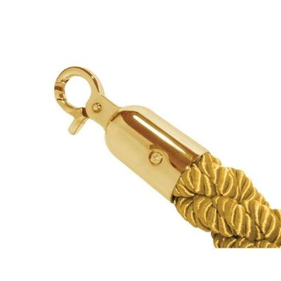 Bolero Absperrkordel geflochtene 1500mm lang in gold mit Messingenden