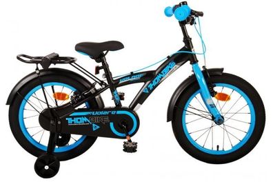 Volare Thombike Kinderfahrrad - Jungen - 16 Zoll - Schwarz Blau - Zweihandbremsen