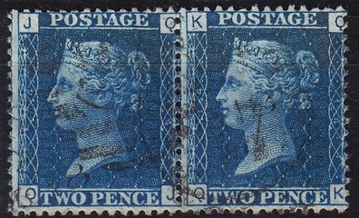 England GREAT Britain [1858] MiNr 0017 Pl 14 ( O/used ) [05] 2er