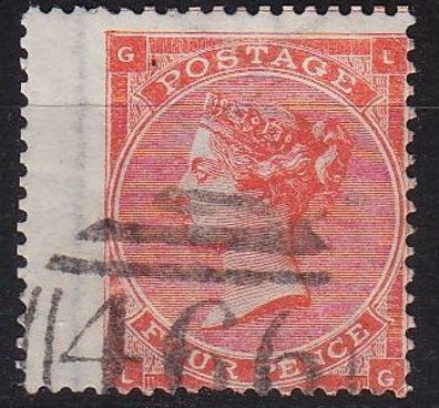 England GREAT Britain [1862] MiNr 0019 Pl 04 BR ( O/used ) [02]